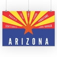 thumbnail image 2 of Arizona State Flag with Cities (24x36 Giclee Gallery Art Print, Vivid Textured Wall Decor), 2 of 3