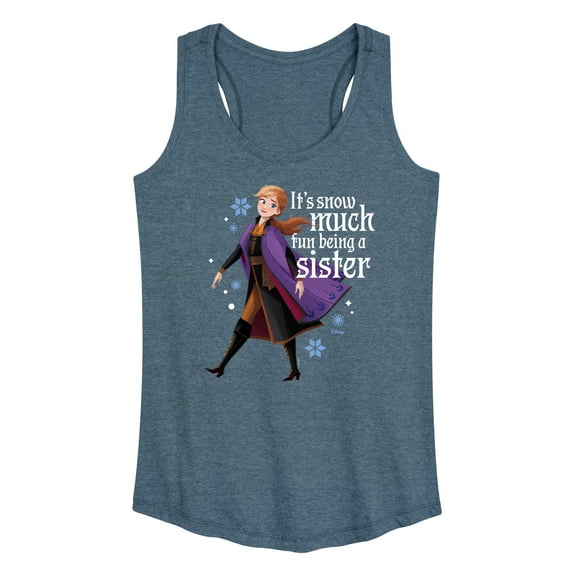Disney Frozen 2 - Snow Much Fun Being A Sister Anna Christmas - Women's Racerback Tank Top
