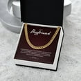 thumbnail image 3 of Beautiful Necklace for Boyfriend, Cuban Link Chain, Stainless Steel or Yellow Gold, Message Card & Gift Box, 3 of 5