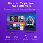 Roku Smart TV 2026 – 50-Inch Select Series, 4K QLED TV – Roku TV with Voice Remote – Flat Screen QLED TV