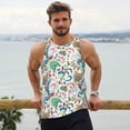 thumbnail image 6 of Gukieu Fairy Flower Print Men's Quick Dry Fitness Vest, Round Neck Sleeveless Fitness Bodybuilding Top-XX-Large, 6 of 7