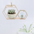 thumbnail image 4 of Easy To Use Wall Display Shelf, Wall Shelf, Iron And Wood Display Storage Rack For Study Bedroom Office Living Room Gold, 4 of 8