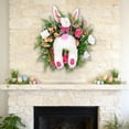 thumbnail image 4 of CQCYD Easter Wreath, Artificial Flower Wreath Festive Tabletop Candlestick Wreath Decor Indoor Outdoor Spring Home Door Wall Decorations Bunny Rabbit Decor, 4 of 6
