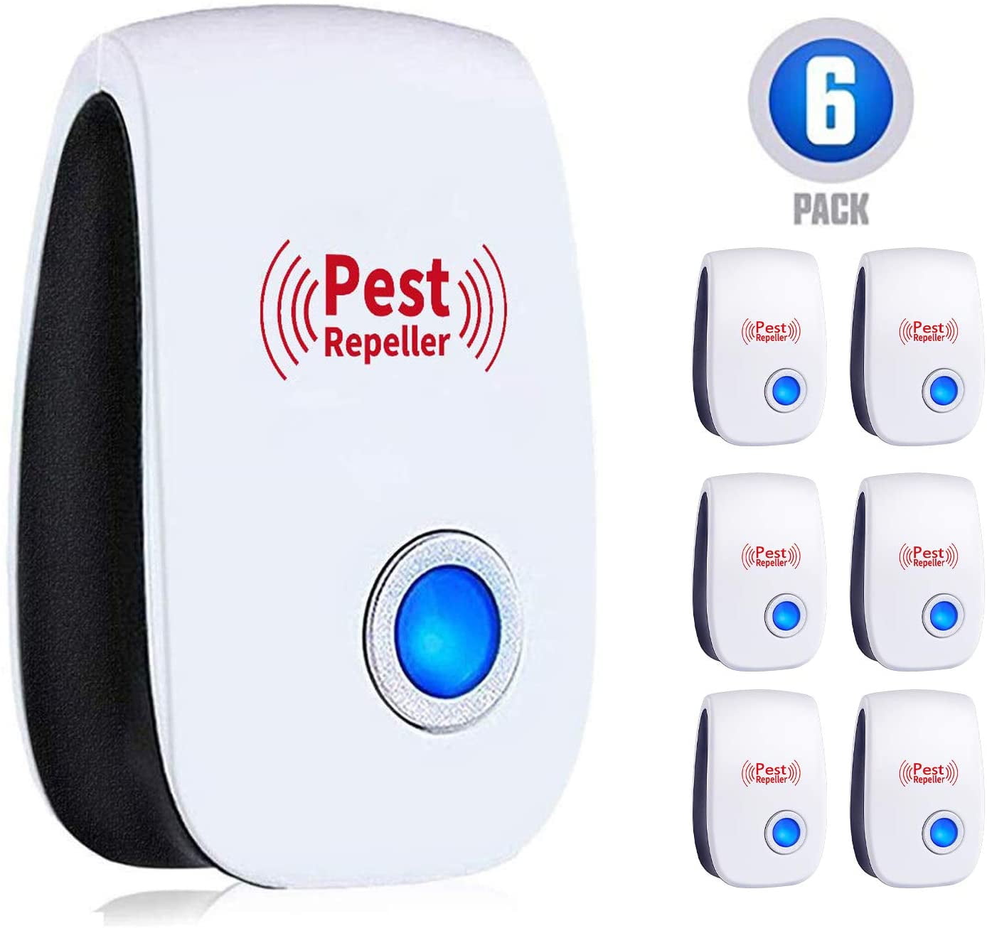 6 PCS Ultrasonic Pest Repeller Electronic Rat Mouse Spider Insect Deterrent Plug 