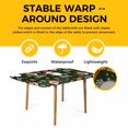 thumbnail image 4 of Christmas Santa Claus Table Cloths for 6 Foot Rectangle Tables, Cartoon Xmas Elk Snowflakes Black Patio Waterproof Elastic Fitted Tablecloths, Washable Rectangular Table Cover for Camping, 4 of 8