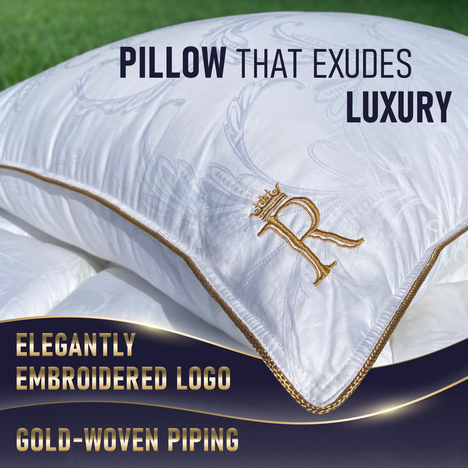 Royal Therapy Luxury Full Body Pillow - Adjustable Down-Alternative Support Pillow for Adult & Kids