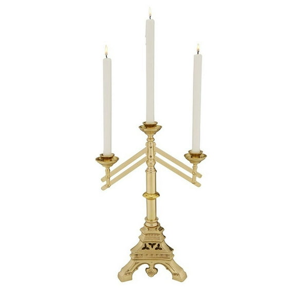 Christian Brands Sudbury Brass Versailles Series 3 Light Table Top Candelabra, 17 3/4 Inch