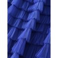 thumbnail image 6 of Women's Long Skirt Multilayer Mesh Pleated High Waist High Stretch Elegant Solid Color Cake Skirt, 6 of 9