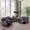 Dark Brown, variant on Ainehome3 Pieces Faux Leather Reclining Configurable Living Room Set