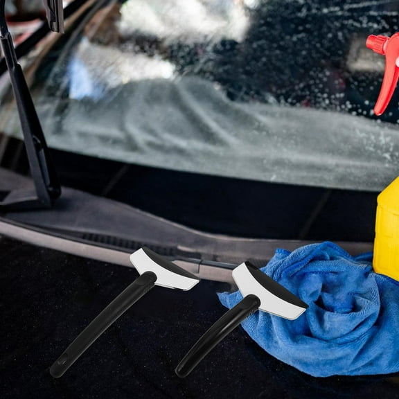 Hemoton 2pcs Car Snow Scraper Long Handle Ice Scraper Window Ice Scraper Snow Removal Tool Windshield Scraper For Ice Snow Winter Accessories