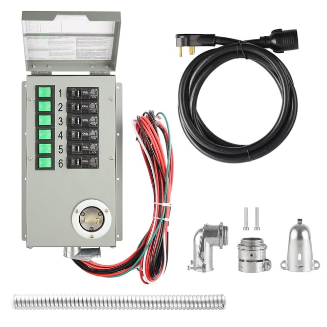 Interruptor de transferencia Nature's Generator de 6 circuitos, 120 V, 30 A