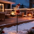 thumbnail image 5 of Christmas Santa Solar Kettle Lights, Outdoor Waterproof Garden Lawn Decorative Lights, Solar LED Santa Claus Ornament with Iron Stake, Festive Holiday Yard Decoration Warm light, 5 of 6