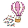 thumbnail image 2 of Home Wall Decal - Life is Journey Enjoy Flight - Cute Hot Air Balloon Design Cute Hot Air Balloon in Sky under Clouds - Proudly Hand Made Decal - Size: 36 In(W) x 40 In(H), 2 of 5
