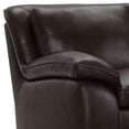 thumbnail image 4 of Leatherette Sofa with Pillow Top Arms and Piping details, Dark Brown, 4 of 5