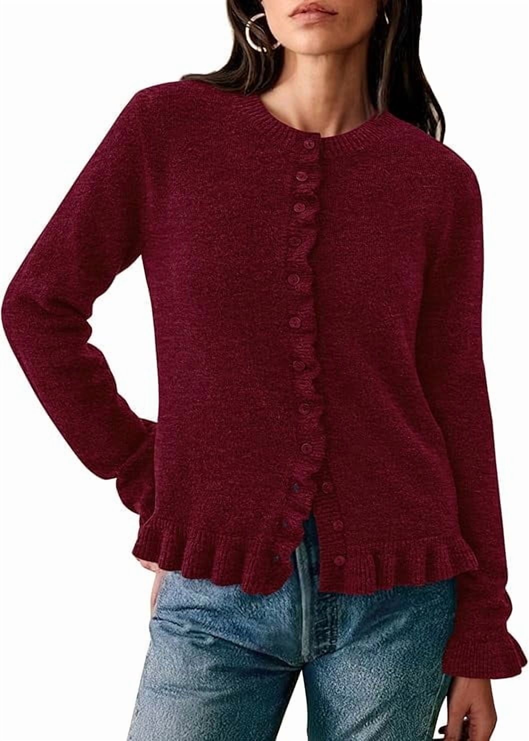 PRETTYGARDEN Women's Cropped Cardigan Sweater, Long Sleeve photo 1