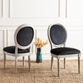 thumbnail image 2 of Safavieh HOLLOWAY 19''H FRENCH BRASSERIE VELVET OVAL SIDE CHAIR, 2 of 5