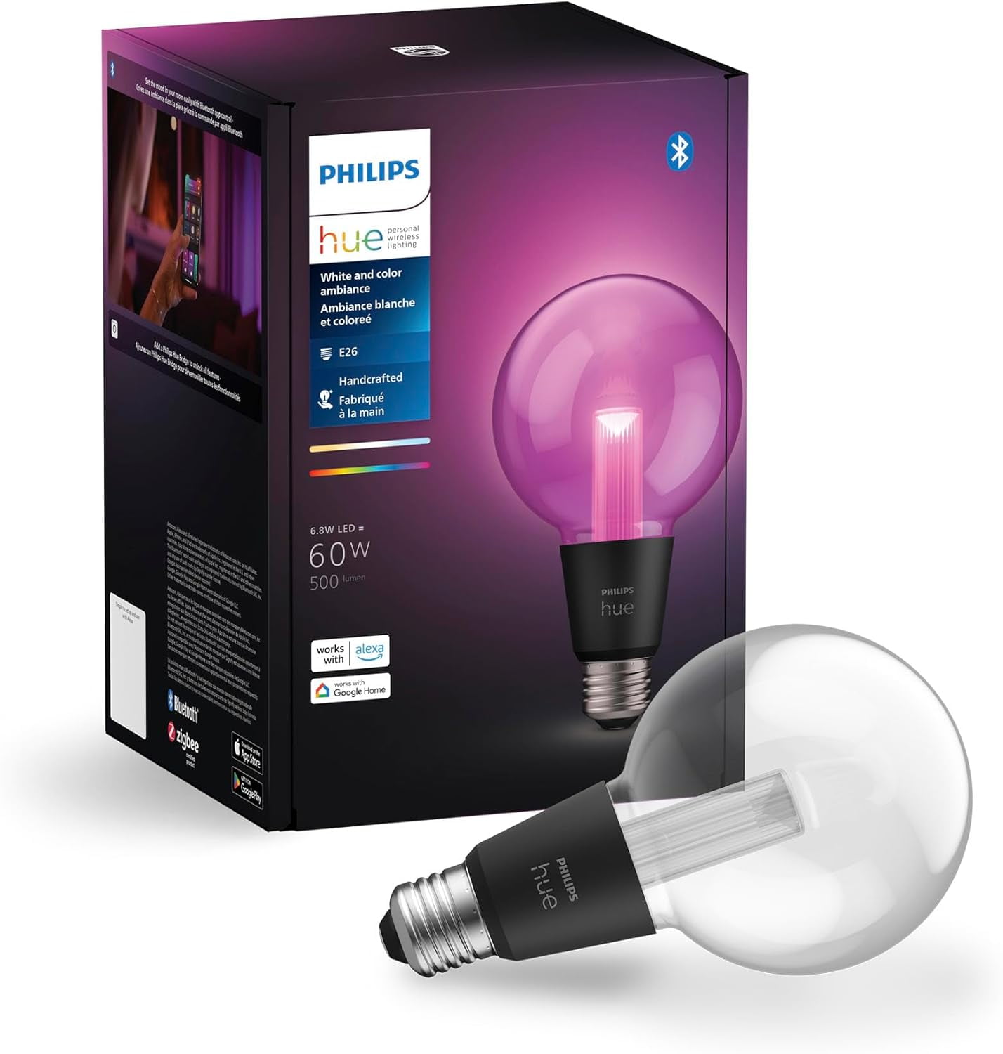 Philips Hue 2-Pack White and Color Ambiance BR30 Bluetooth 85W