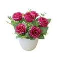 thumbnail image 2 of SPRING PARK Artificial Fake Flowers Silk Artificial Roses Wedding Flowers Bouquets Home Office Party Meeting Room Decoration, 2 of 7