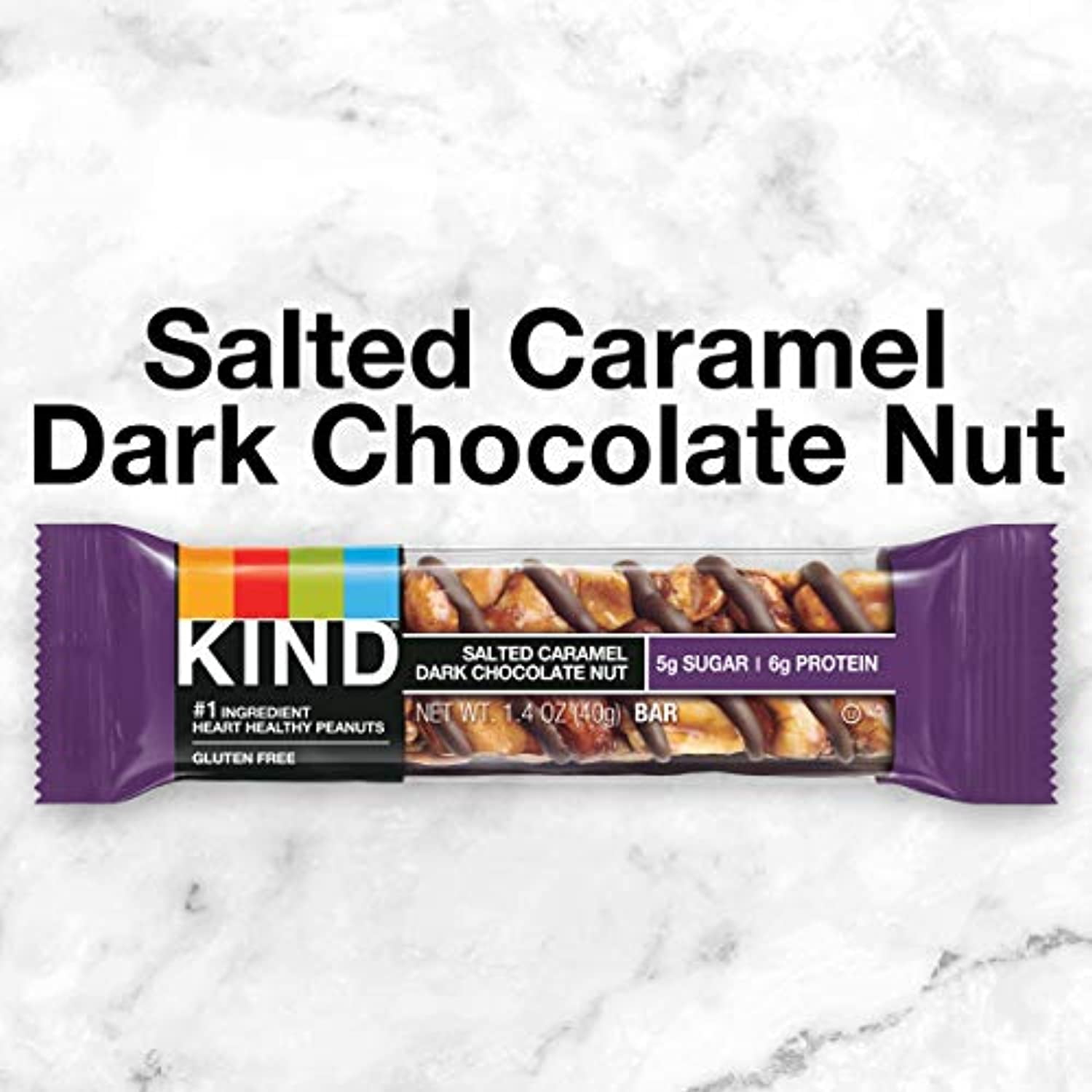 Kind Bars Gluten Free, Salted Caramel & Dark Chocolate Nut (Pack Of 12)