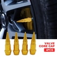 thumbnail image 3 of Tapa de válvula de tornillo de coche Tapas de vástago de válvula con púas Tuercas de lengüeta con púas de aluminio para la mayoría de los vehículos (Oro), 3 of 5