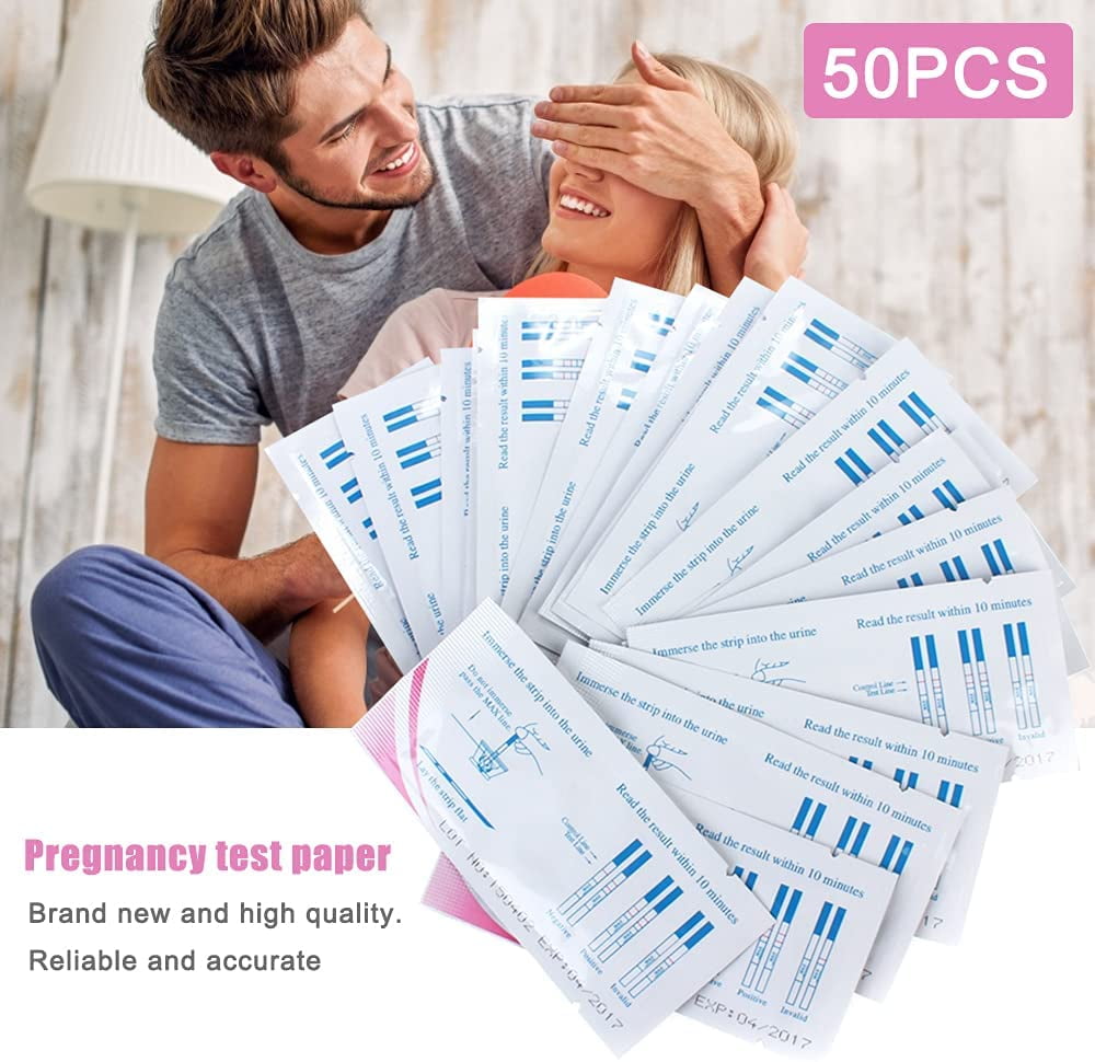 Miuline 50pcs Pregnancy Test Strips HCG Early Pregnancy Urine Test