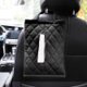 thumbnail image 1 of Caja de pañuelos para coche, diseño de rombos, cuero, colgante para el respaldo del asiento, caja de papel para coche y hogar, dos usos, bricolaje, accesorios para el interior del coche, 1 of 7