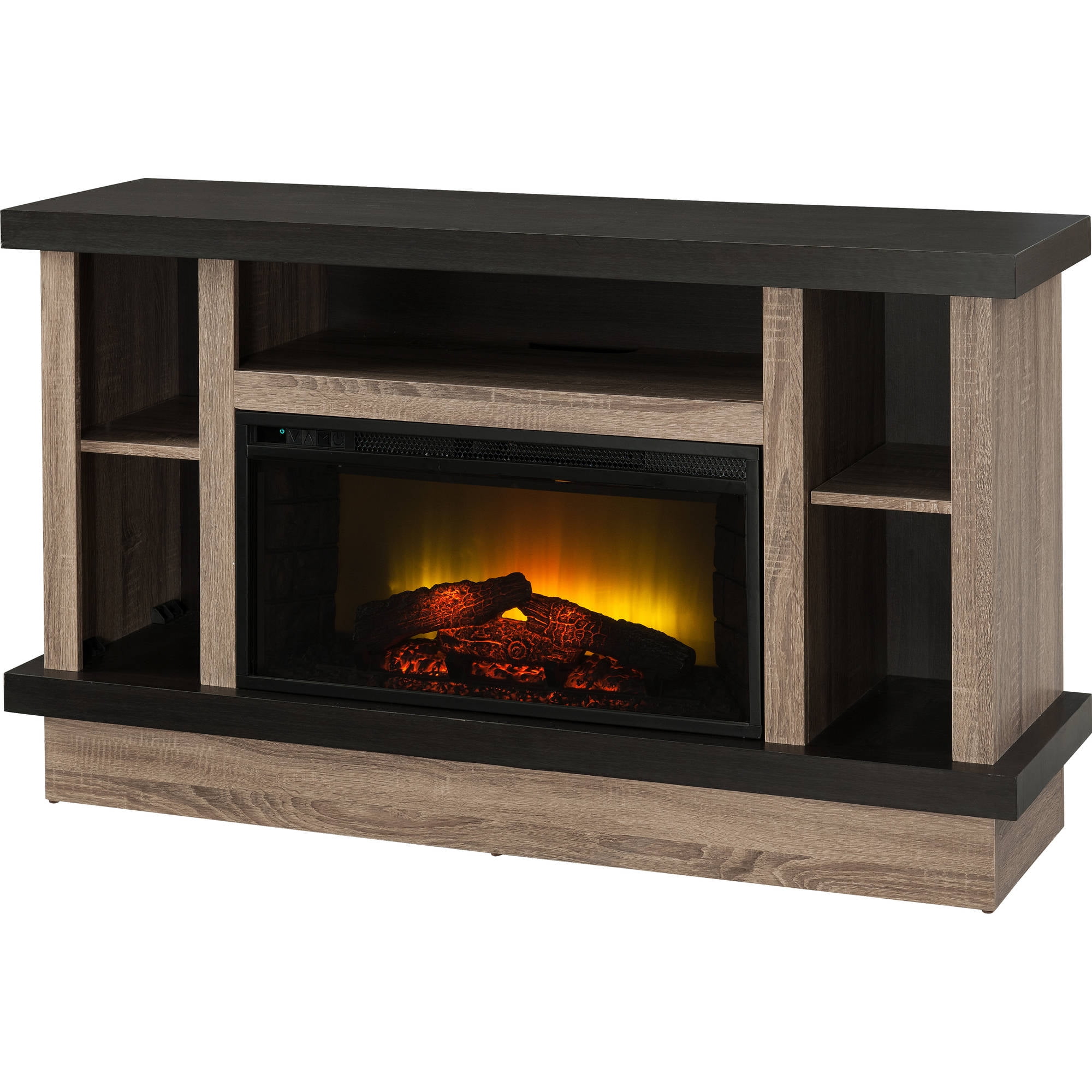 Prokonian 53 Weathered Light Oak And Ebony A Fireplace For Tvs Prokonian 53 Weathered Light Oak And Ebony A Fireplace For Tvs Up To 51 Com