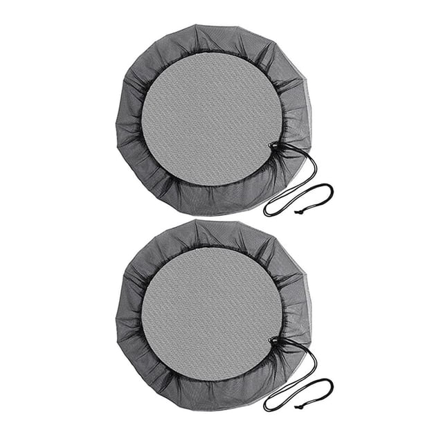 Red para barril de lluvia, 2 piezas de red protectora con cordón, antimosquitos y antianimales para colector de agua de lluvia (diámetro de 95 cm) STOL