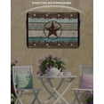 thumbnail image 6 of Outdoor TV Cover 60 to 65 Inch Weatherproof, Farmhouse Waterproof TV Screen Protector for Outside Decor with Zipper and Pocket 58"L x 37"H , Wood Texture Barn Star Brown Turquoise, 6 of 7
