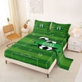 thumbnail image 2 of Erosebridal Football Goal Bed Sheets,Soccer Court Print King Sheets For Kids Boys 4 Pieces, 2 of 6