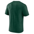 thumbnail image 3 of Men's Green Miami Hurricanes Double Stripe Tri-Blend T-Shirt, 3 of 3