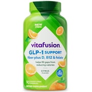vitafusion GLP-1 Support Fiber Plus Vitamins D, B12 and Folate Gummy Vitamins, Sugar Free, 90 ct