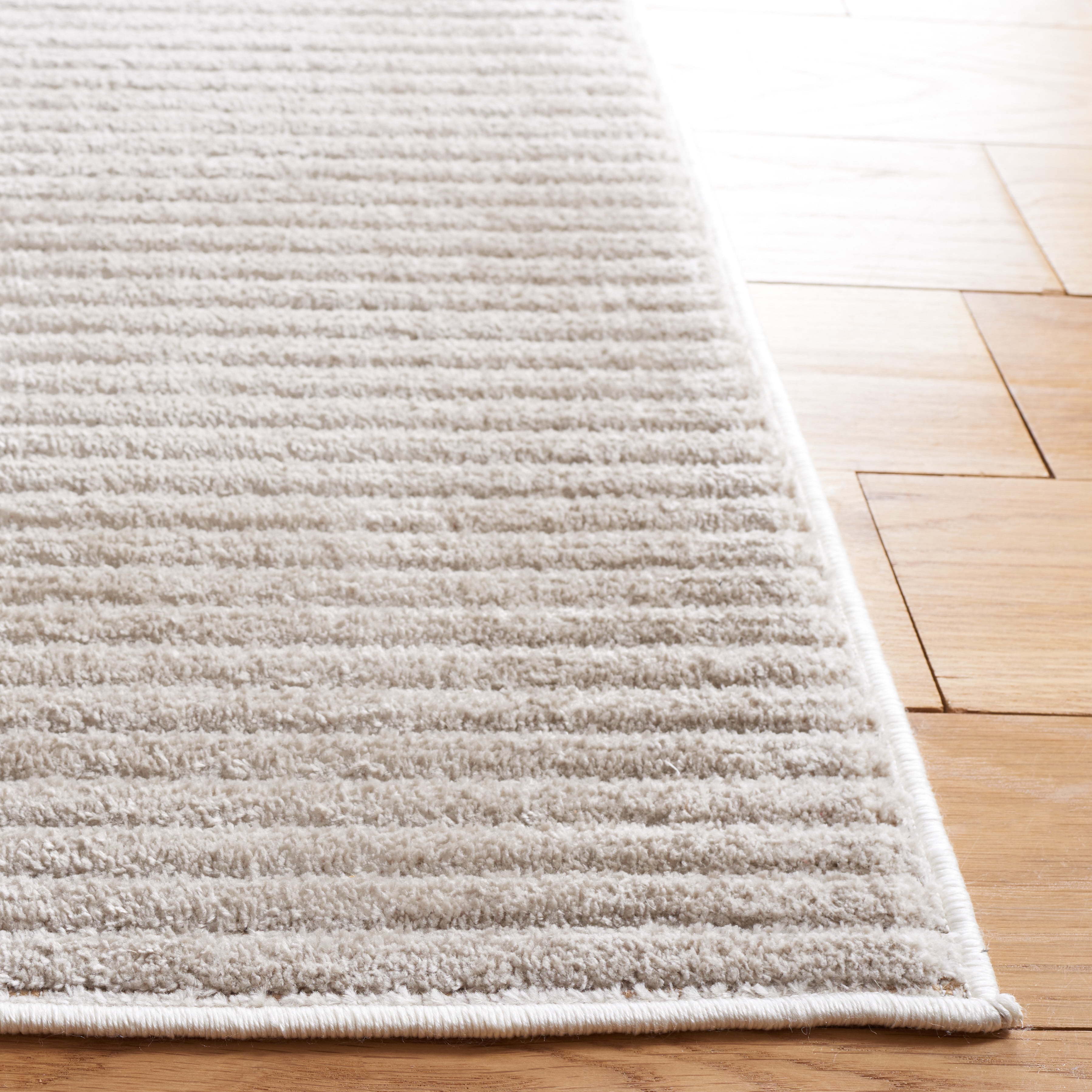 SAFAVIEH Vision Zayden Solid Polyester Area Rug, Beige, 8' x 10'
