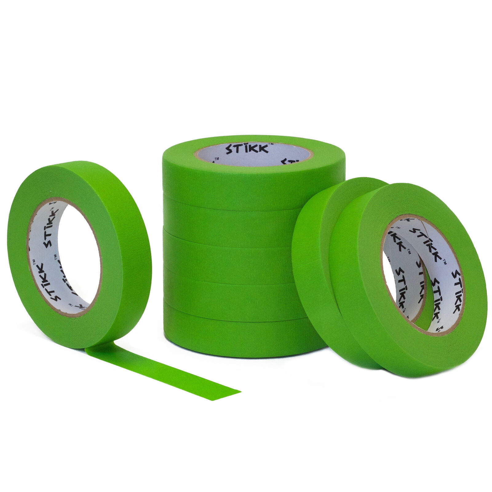 8pk 1' x 60yd STIKK Green Painters Tape 14 Day Easy Removal Trim Edge Finishing