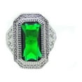 thumbnail image 3 of Dahlia Statement Ring Womens Green Emerald Cubic Zirconia Ginger Lyne Collection, 3 of 5
