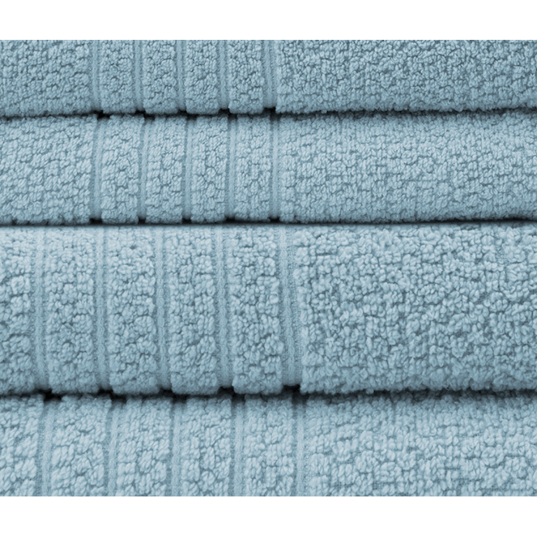 Softee 10-Piece 100% Cotton Bath Towel Set in Sky Blue