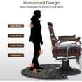 thumbnail image 3 of BarberPub 3'x4' Barber Mat for Station Salon mats for Hair Stylist Barber Chair Anti-Fatigue Floor Mat Circle 1" Thick 0025 (Black& Gold), 3 of 9