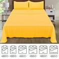 thumbnail image 5 of GLAMBURG King Sheet Set - Double Brushed Microfiber Bedding Sets King, 4 Piece Deep Pocket King Size Bedding Sets - Ultra Soft, Wrinkle Free, Quick Dry, Easy Care King Sheets - Mustard Yellow, 5 of 5