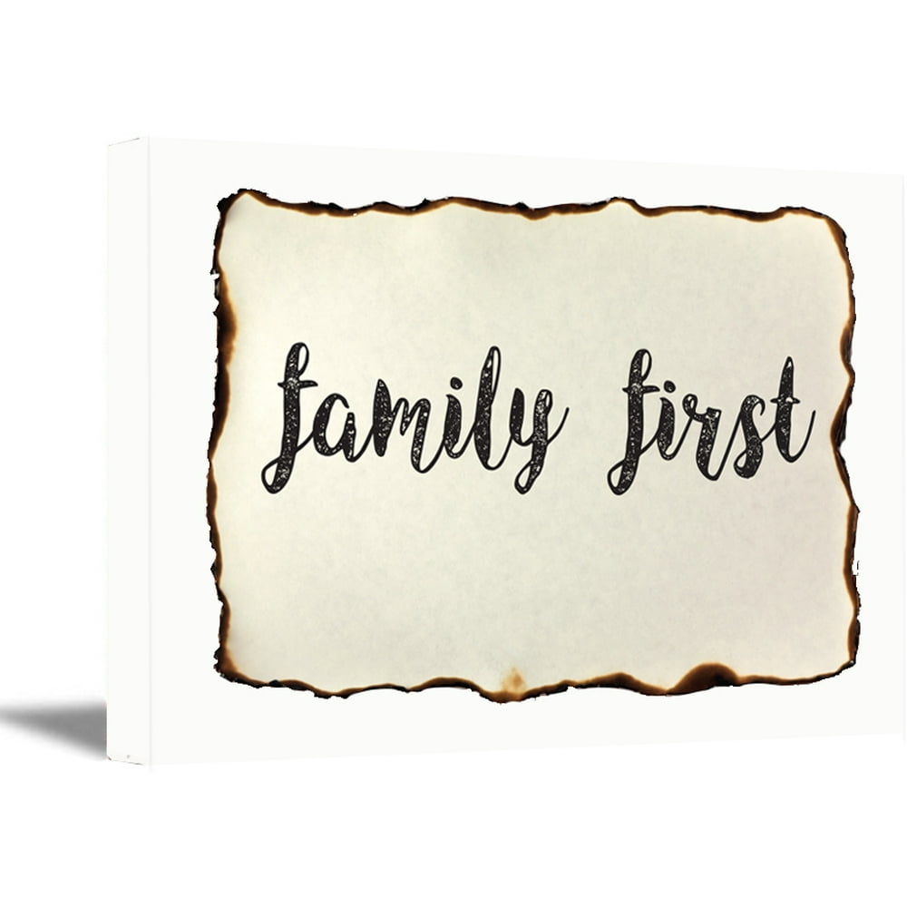 Awkward Styles Family First Printed Wall Art Family Quotes Wall Decor