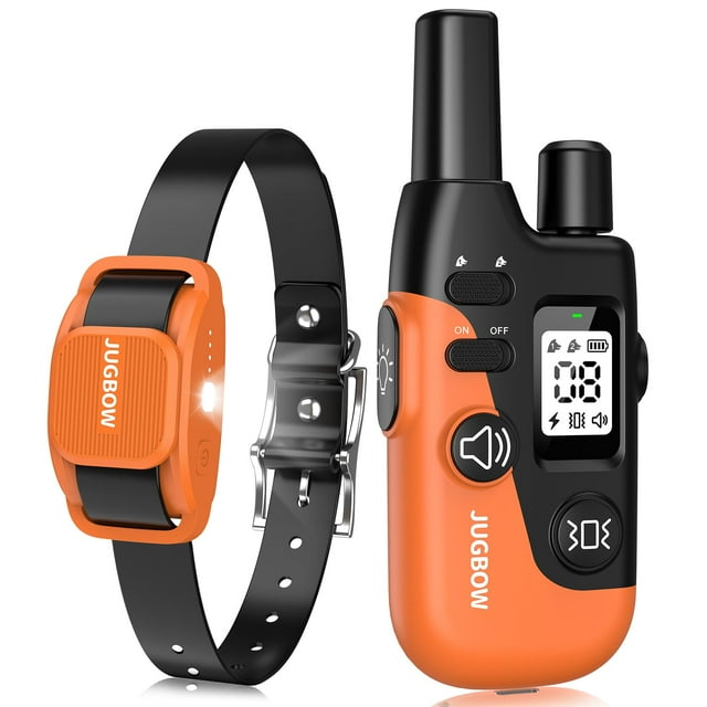 Collar de adiestramiento para perros Jugbow, control remoto LED, impermeable, 4200 pies