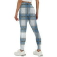 thumbnail image 4 of Dasayo Tights Womens Jeggings Light Blue High Waist Yoga Plaid Butt Lifting Stretchy Leggings Womens Pants M, 4 of 7
