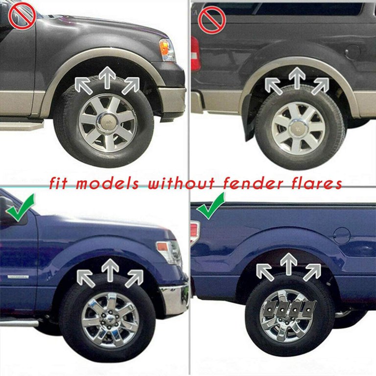 4pc Splash Guards / Mud Flaps For Ford F-150 2015-2017 – No Fender Flares, Front & Rear Set