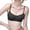 Black, variant on Women Half Cup Low Cut Wireless Seamless Bra Liquid Soft Molded Pads Breathable Nylon Gentle Gathering Support No Show Invisible Bralette White XL
