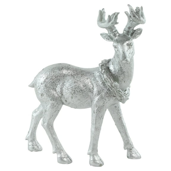 11.5" Elegant Silver Christmas Table Top Reindeer Figure