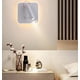 thumbnail image 5 of Lámpara de pared LED para mesita de noche, lámpara de pared de fondo para sala de estar, pasillo, hotel, ingeniería china, (foco giratorio cuadrado blanco, luz blanca cálida I) Rojo Verde, 5 of 5