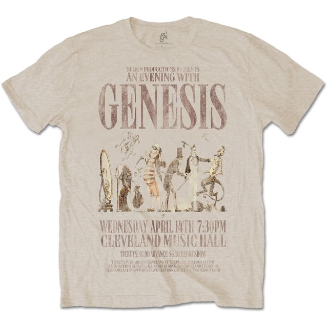 Genesis - Camiseta An Evening With para Adultos Unisex (Arena)