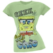 Spongebob Squarepants - Geek Is The New Chic Juniors T-Shirt