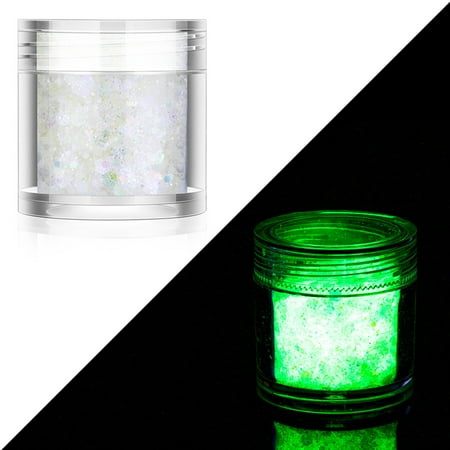

JUNTEX 1/12 Color Luminous Chunky Glitter High Luminous Cosmetic Glitter Hexagon Sequin Glow in The Dark Glitter Resin Tumbler