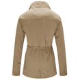 thumbnail image 3 of WenVen Women's Spring Cotton Anorak Jacket Light Long Sleeve Utility Coat Khaki L, 3 of 9