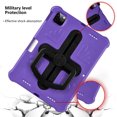 thumbnail image 7 of Case for iPad Pro 11 inch Case M5 2025/ M4 2024 with Shoulder Strap, Shockproof Handle Kickstand, Purple, 7 of 7